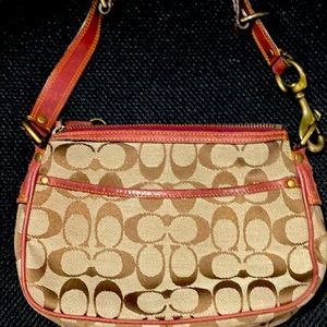Rustic red Coach Purse